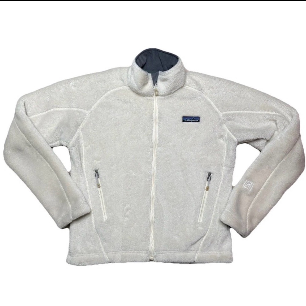 Patagonia Cream  Fuzzy Plush Fleece Full Zip Sweater  Jacket: Women's size XS